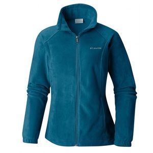 Turquoise soft warm Columbia zip up sweater